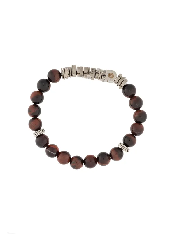 Salvatore Ferragamo Gancini Logo Bead Bracelet Farfetch Salvatore Ferragamo Gancini Logo Bead