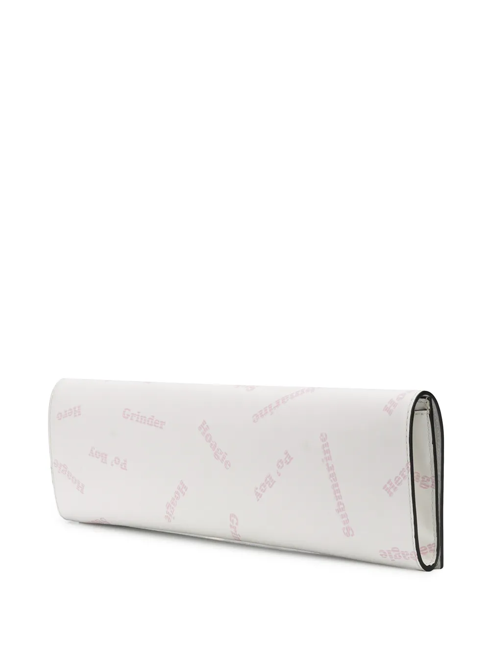 Moschino Clutch met logoprint Wit