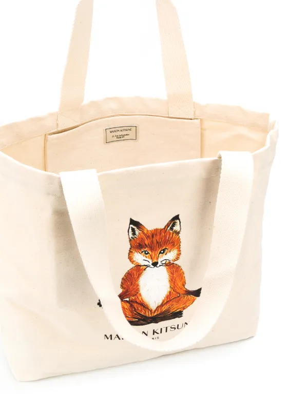 maison kitsune tote bag