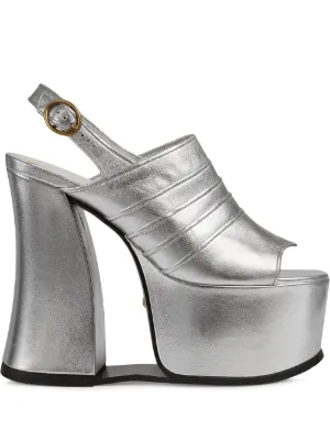 silver designer sandals