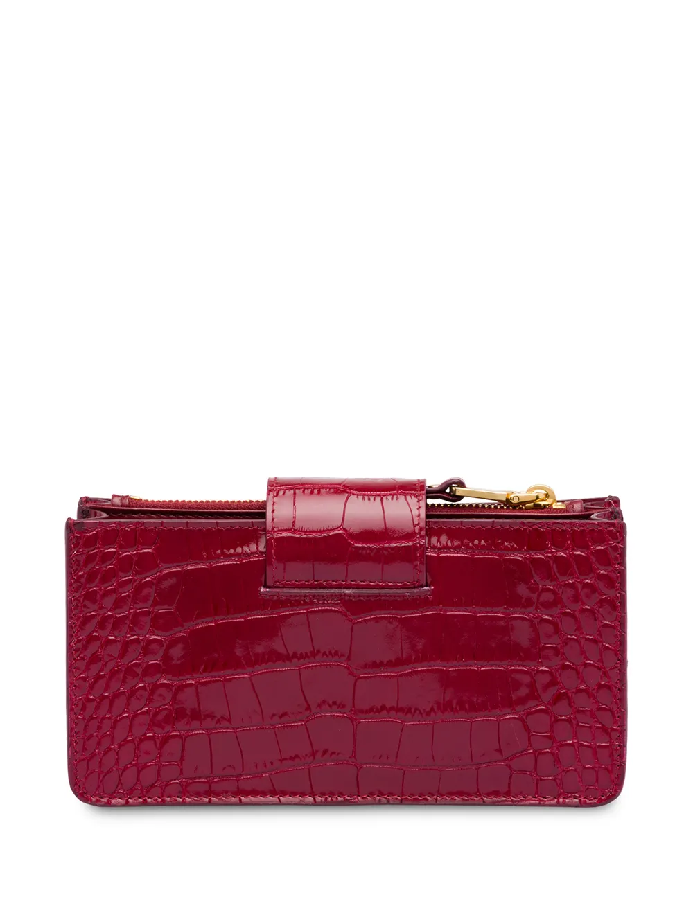 Miu Miu logolettering crocodileeffect Mini Bag Farfetch