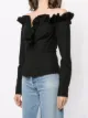 Marques'Almeida V-neck ruffle blouse