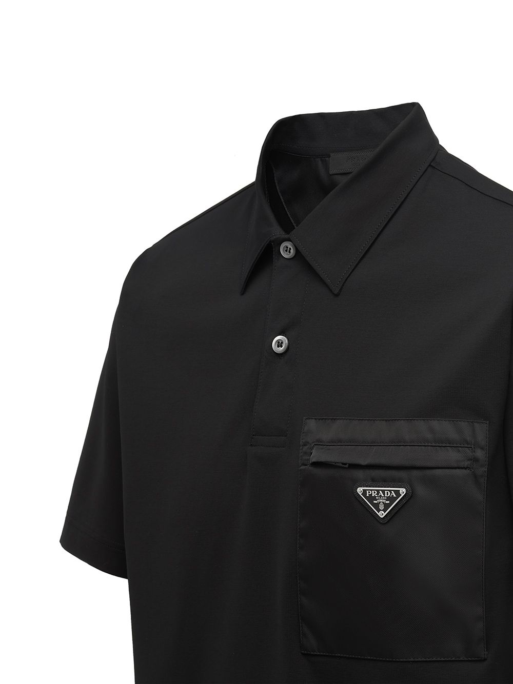 black polo shirt with pocket