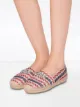 Miu Miu crystal-embellished geometric-pattern espadrilles