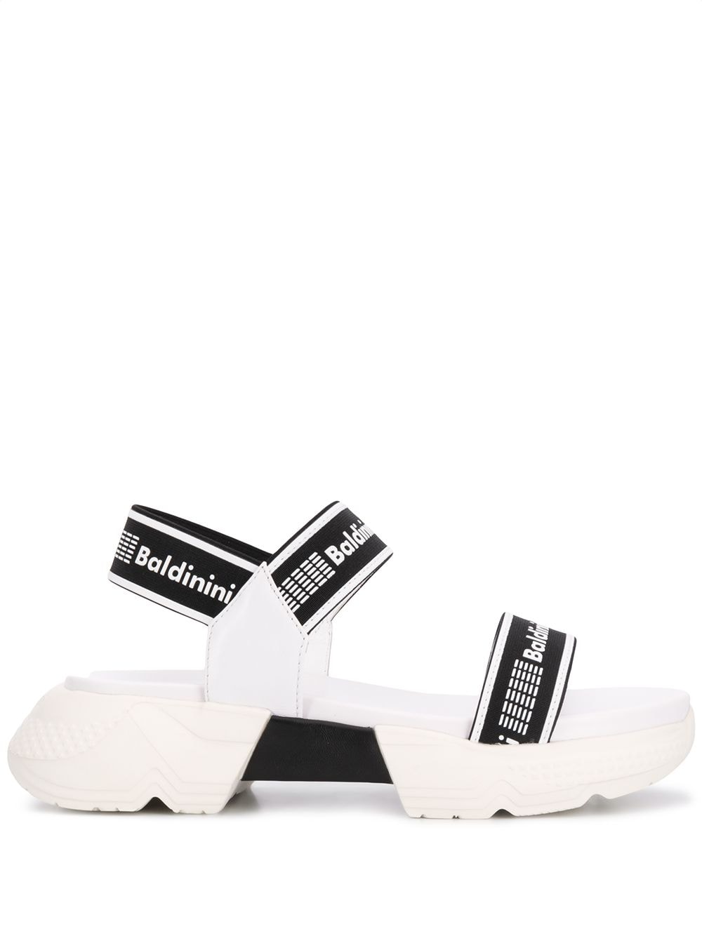 фото Baldinini monochrome logo strap sandals
