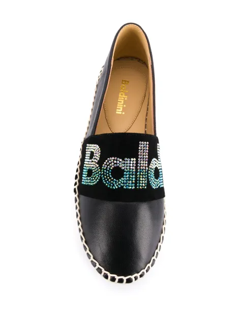Baldinini Rhinestone Logo Espadrilles - Farfetch