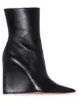 Image 1 of Amina Muaddi pointed 95mm wedge boots