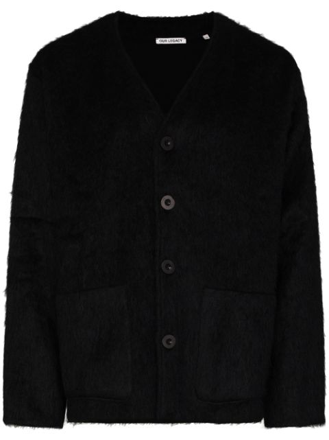 OUR LEGACY faux-fur button-up cardigan Men