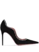 Image 1 of Amina Muaddi Romy 105mm suede pumps