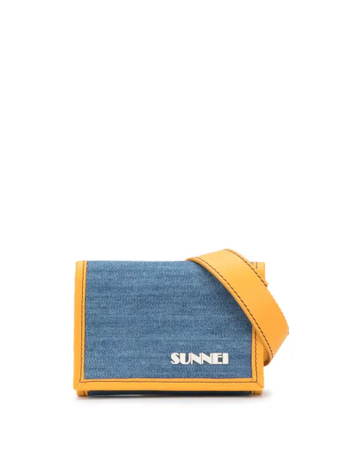 Sunnei محفظة بطية ثلاثية وشعار