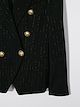 Balmain Kids بليزر بخطوط بلمعان ميتاليك
