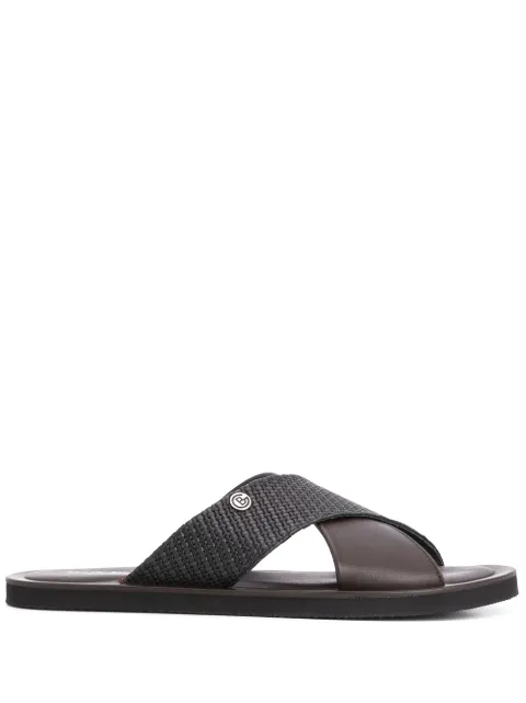 Baldinini cross-over strap slides