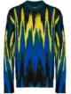 Image 1 of AGR intarsia zigzag pattern knit jumper