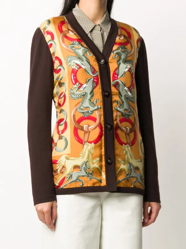 1990s horse-print Cardigan - Farfetch