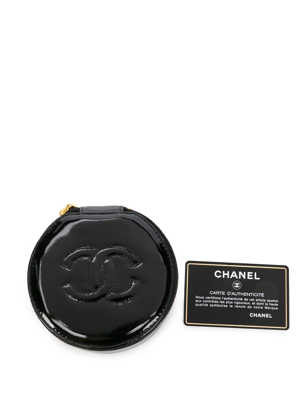 фото Chanel pre-owned кошелек для монет на молнии с логотипом cc