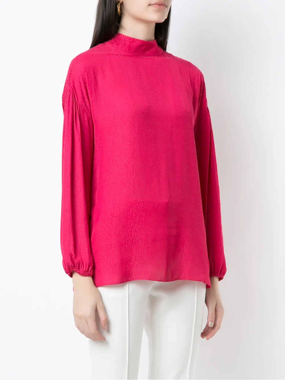Olympiah Gestrikte blouse Roze
