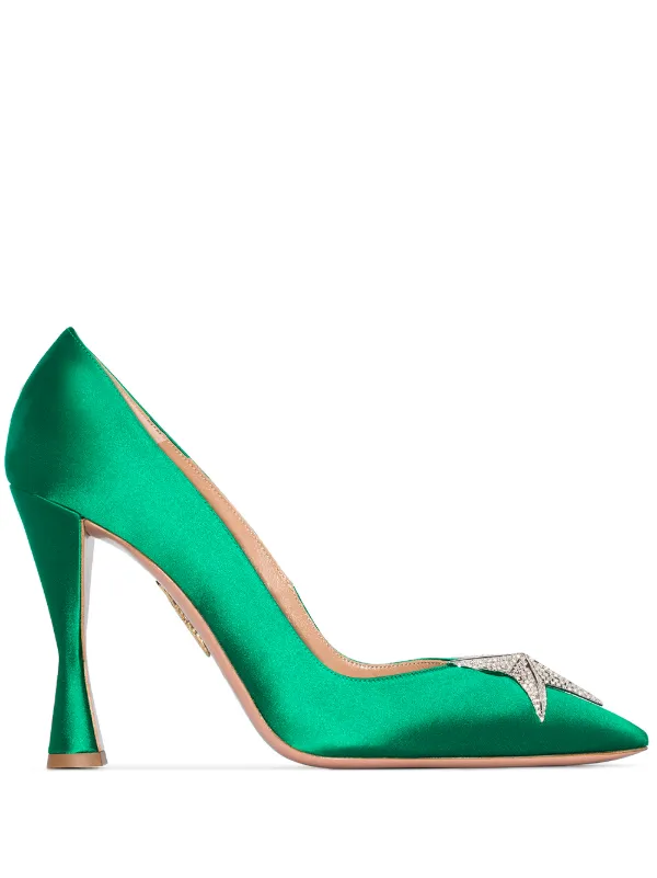 aquazzura green shoes