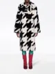 Gucci houndstooth shearling coat