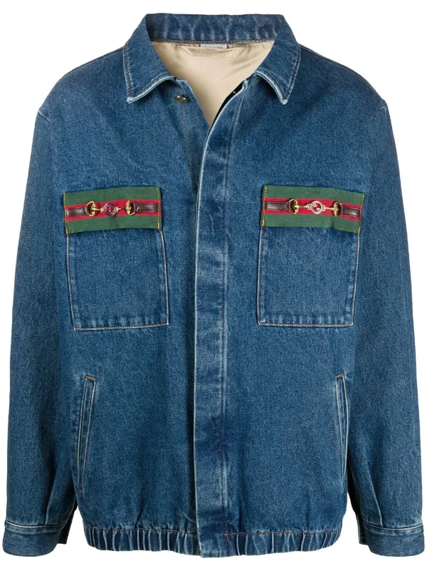 gucci blue jean jacket