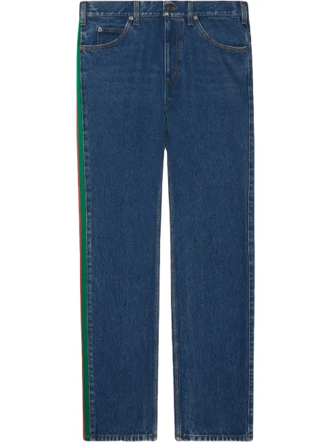 gucci side stripe jeans