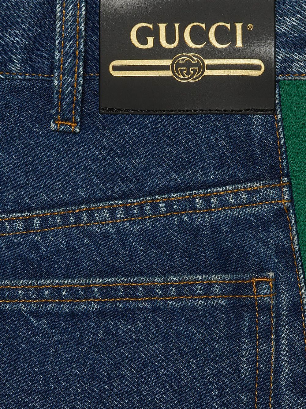 фото Gucci прямые джинсы с лампасами