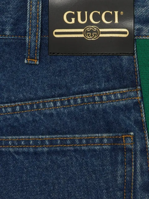 gucci side stripe jeans