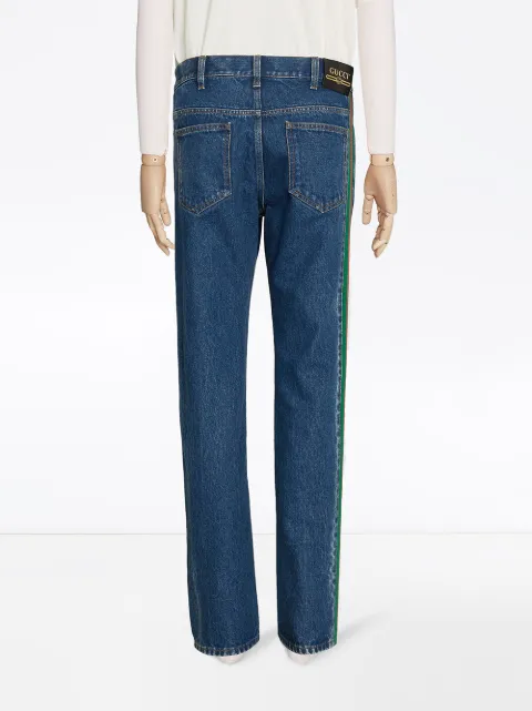 gucci side stripe jeans