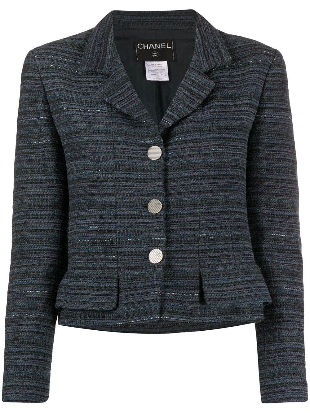 CHANEL Pre-Owned 1996 Cropped Tweed Jacket - Farfetch