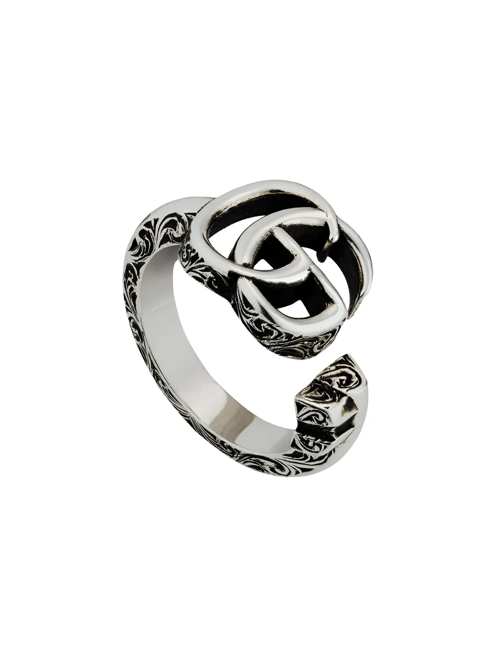 ring with double g in silver