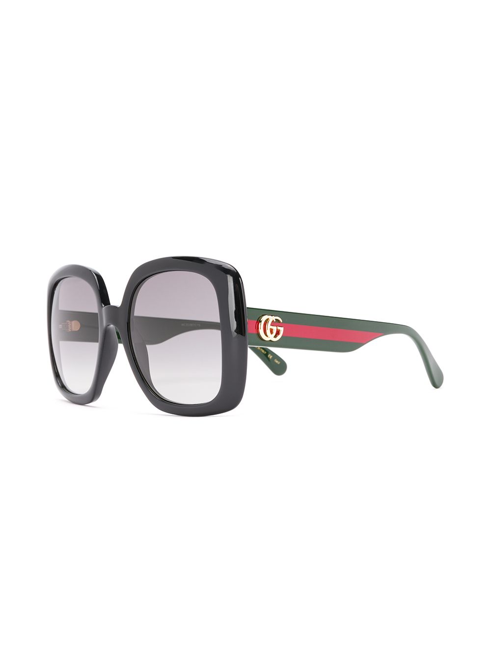 фото Gucci eyewear солнцезащитные очки в массивной оправе с отделкой web