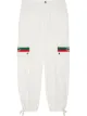 Image 1 of Gucci Web detailing tapered-fit trousers