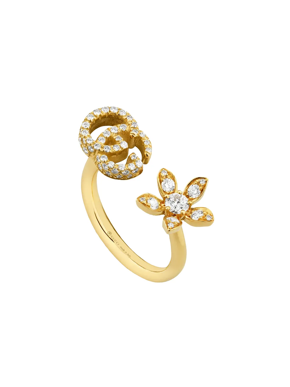 bague Flora en o 18ct ornée de diamants