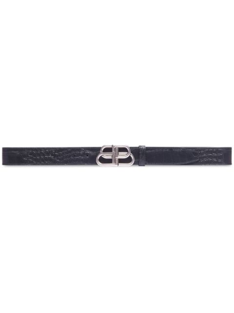 Balenciaga BB leather belt Men