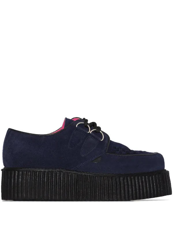 blue platform shoes