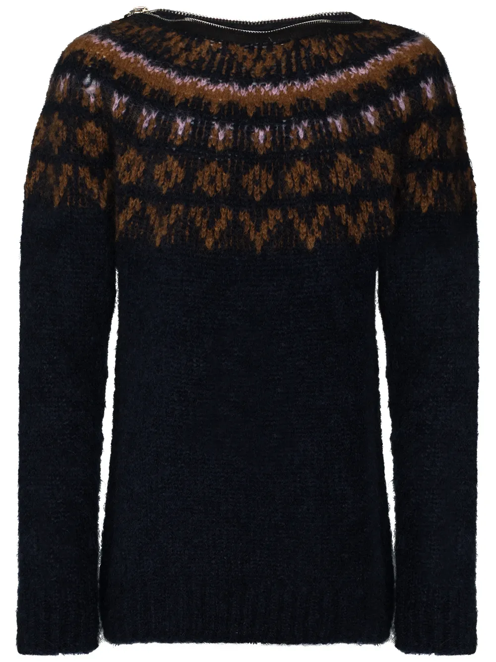 

Raf Simons zip crew neck knitted jumper - Blue