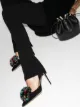 Aquazzura x Browns 50 escarpins Feather Puff 120 mm
