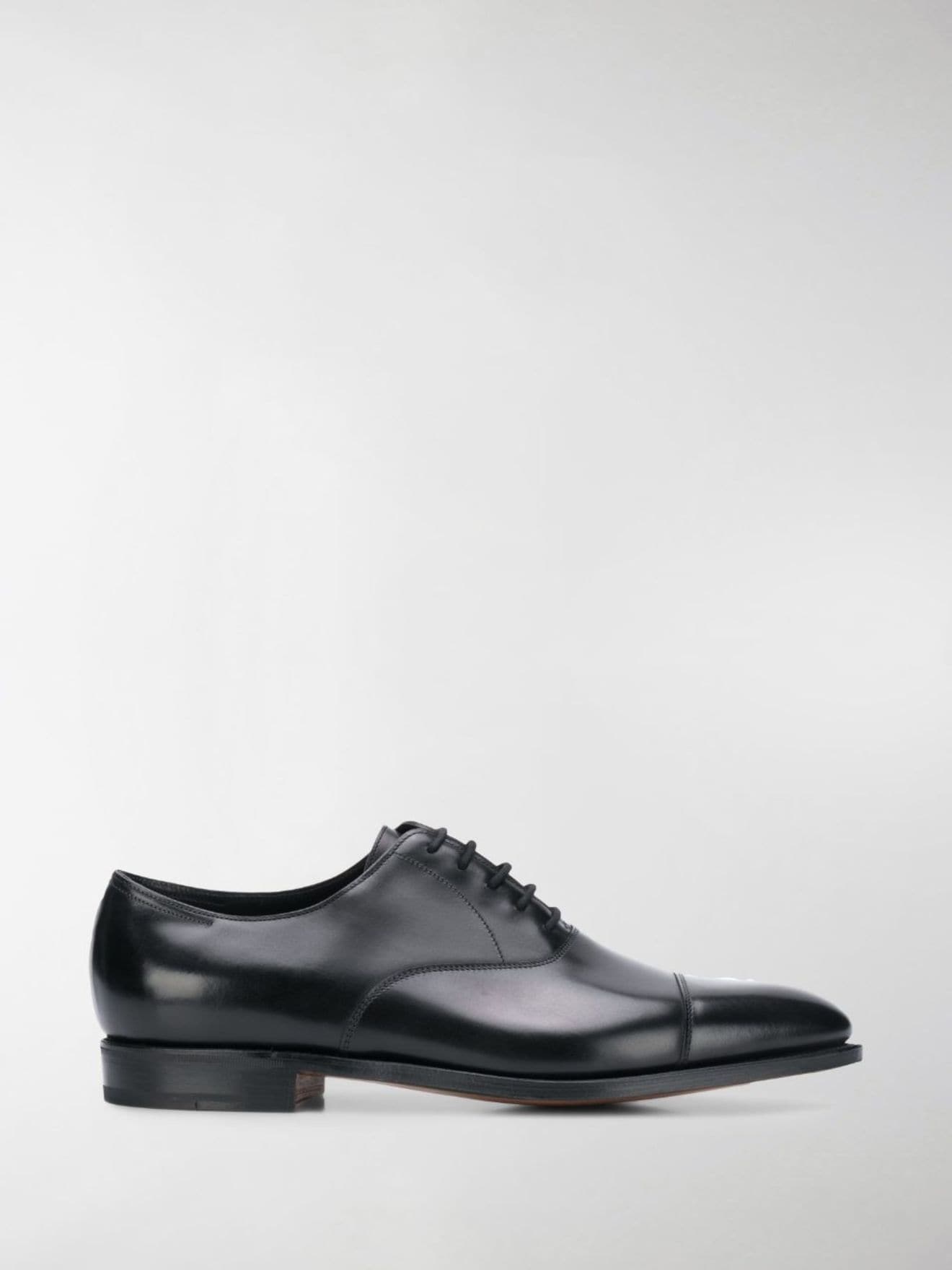 John Lobb City II leather Oxford shoes black | MODES