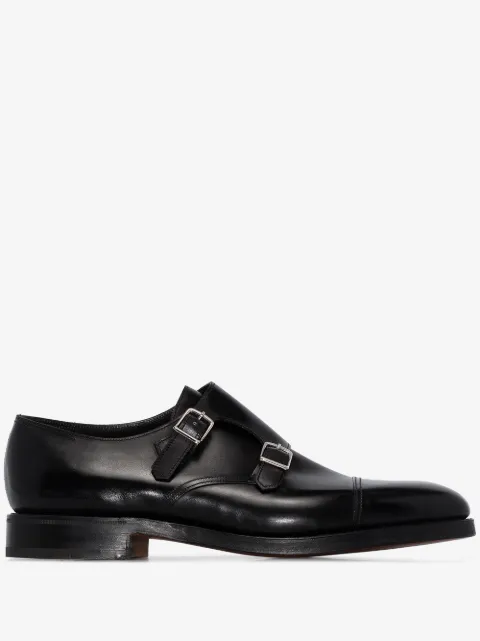 John Lobb sort william lædersko med dobbelt spænde