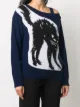 Dorothee Schumacher off-shoulder cat motif jumper