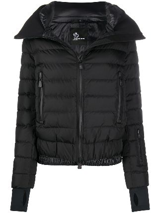 funnel neck quilted coat