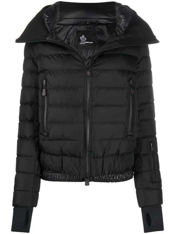 funnel neck quilted jacket