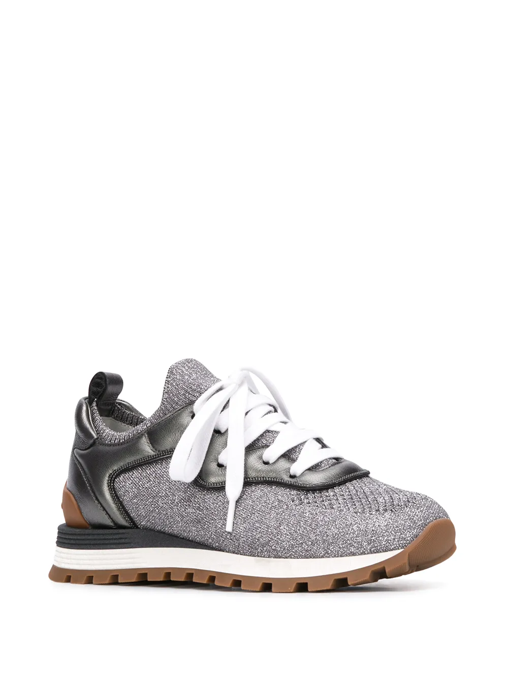 Image 2 of Brunello Cucinelli sparkling knit sneakers