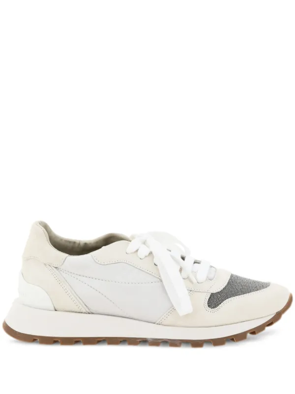 Brunello Cucinelli Panelled-design Sneakers in Neutrals