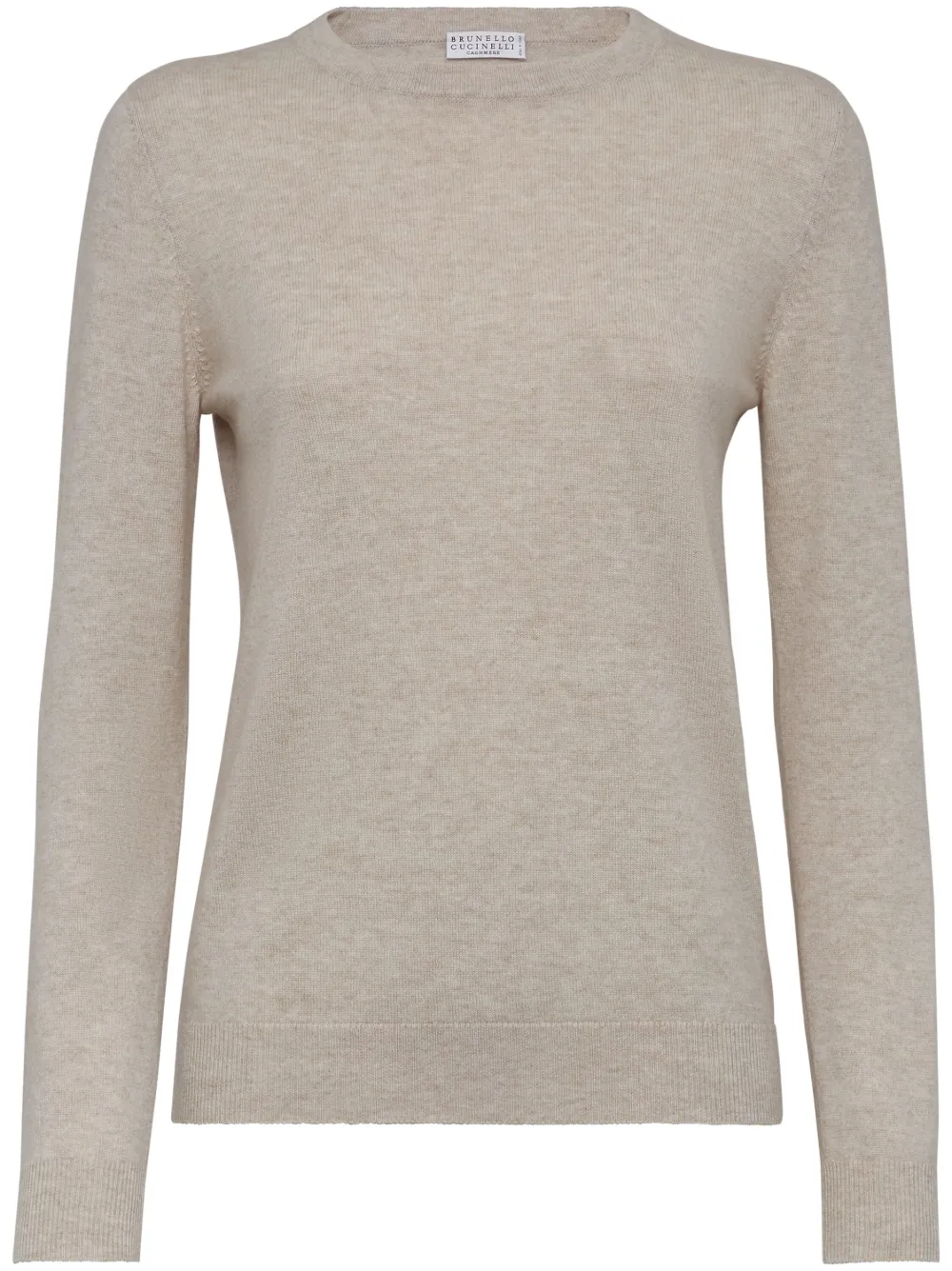 Brunello Cucinelli Cashmere Fitted Jumper In Neutrals