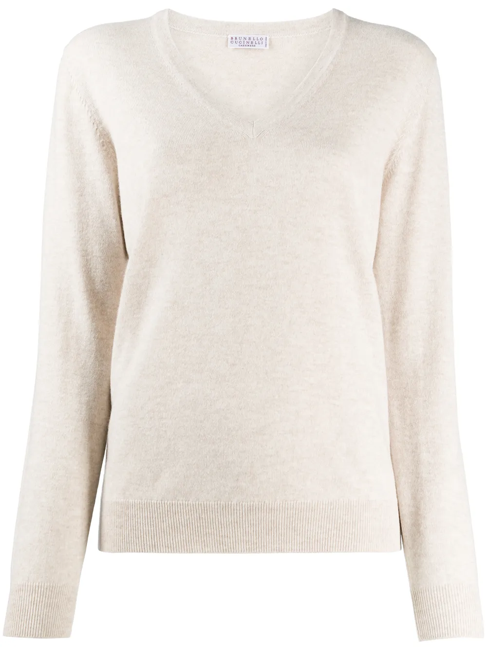 

Brunello Cucinelli long-sleeve fitted jumper - Neutrals