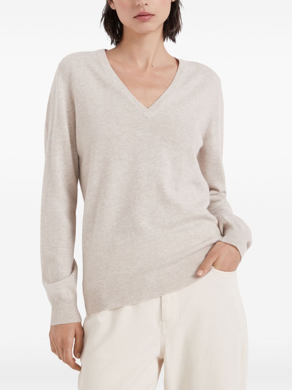 Brunello Cucinelli long-sleeve fitted jumper Women