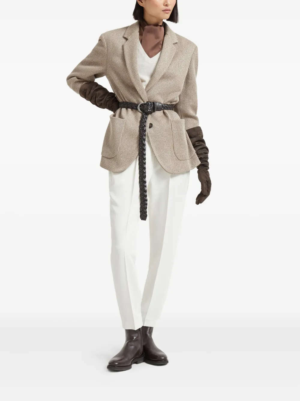 Brunello Cucinelli 브루넬로 쿠치넬리 슬림 핏 긴소매 스웨터 | 스웨터 | Image 2
