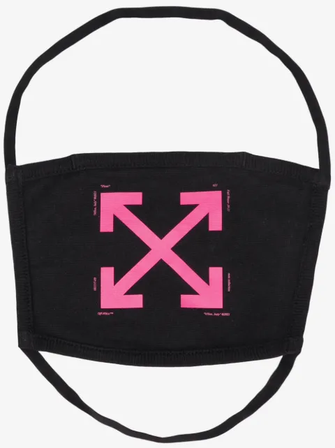 Off-White cubrebocas con motivo Arrows