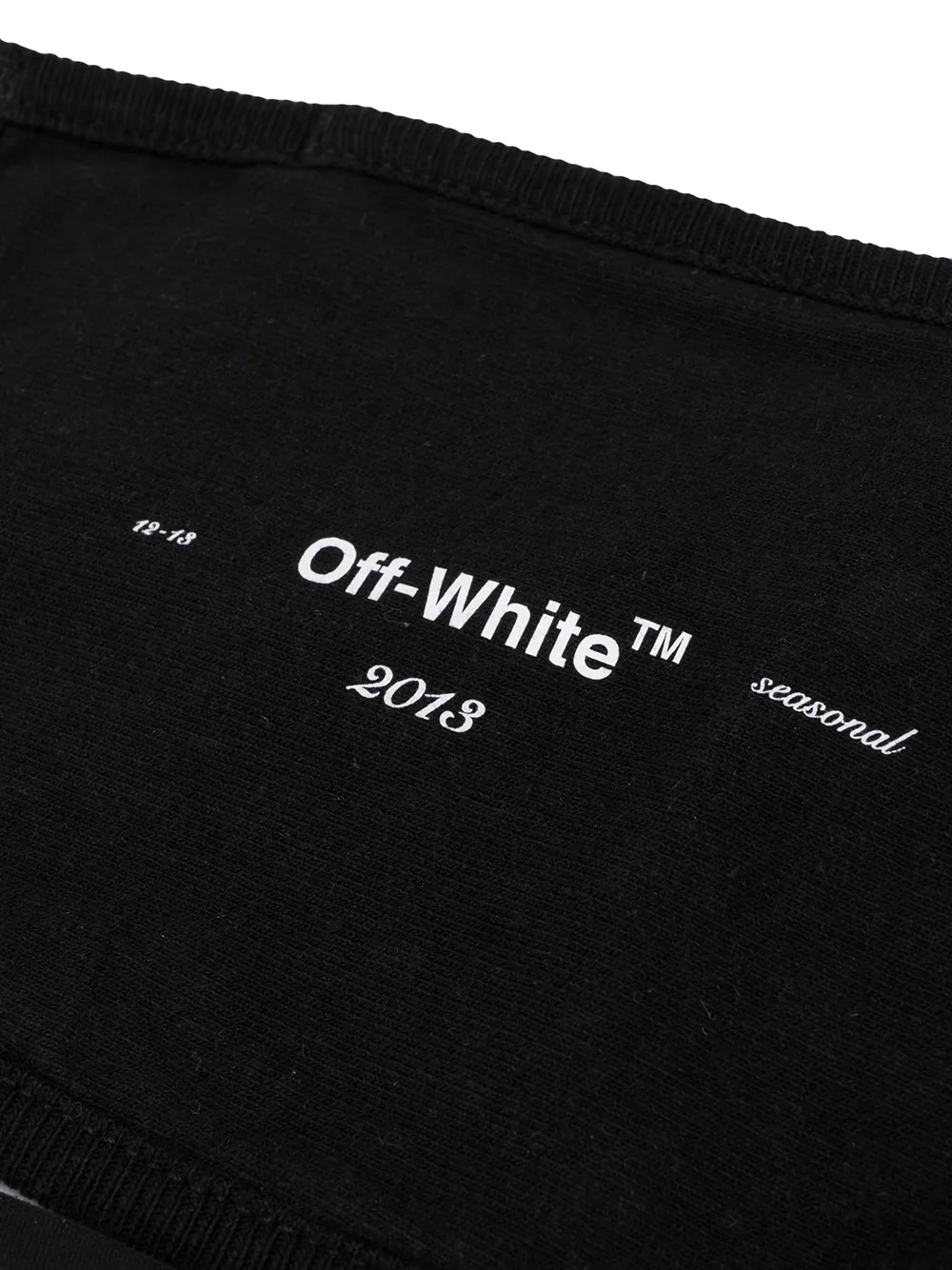  Off White Mundschutz Mit Logo Print   Schwarz 