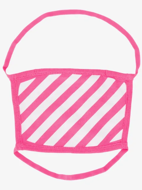 Off-White striped print face mask
